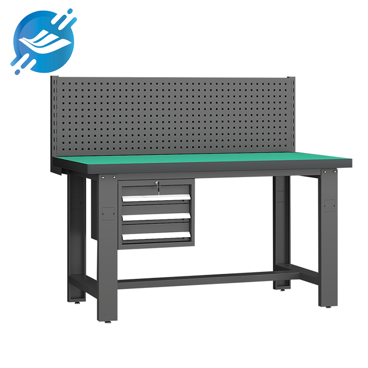 Meja Kerja Baja Modular dengan Lemari Penyimpanan 4