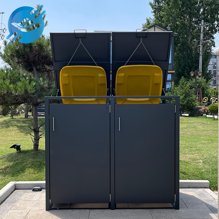 Outdoor Metal Trash Bin Enclosure 13