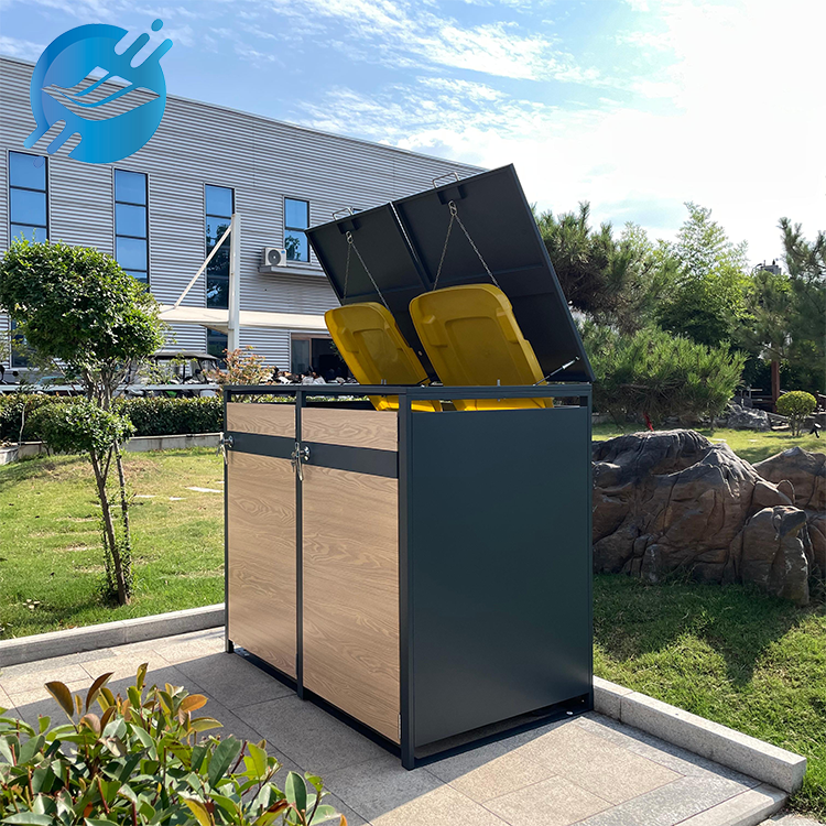 Outdoor Metal Trash Bin Enclosure 14