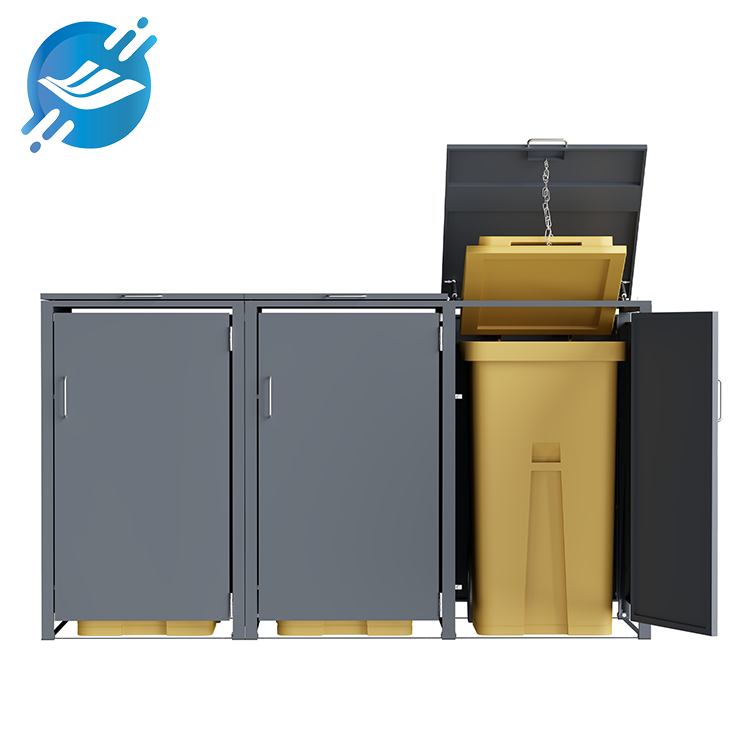 Outdoor Metal Trash Bin Enclosure 3