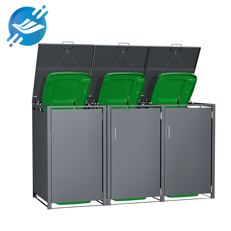 Outdoor Metal Trash Bin Enclosure 4
