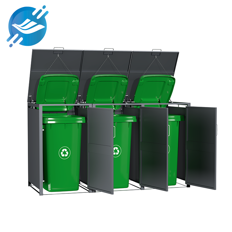 Outdoor Metal Trash Bin Enclosure 5